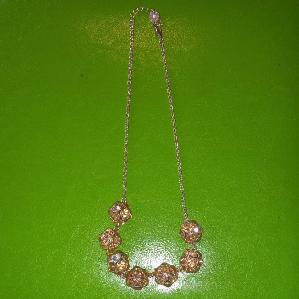 Source Unknown Gold and Silver Floral Necklace